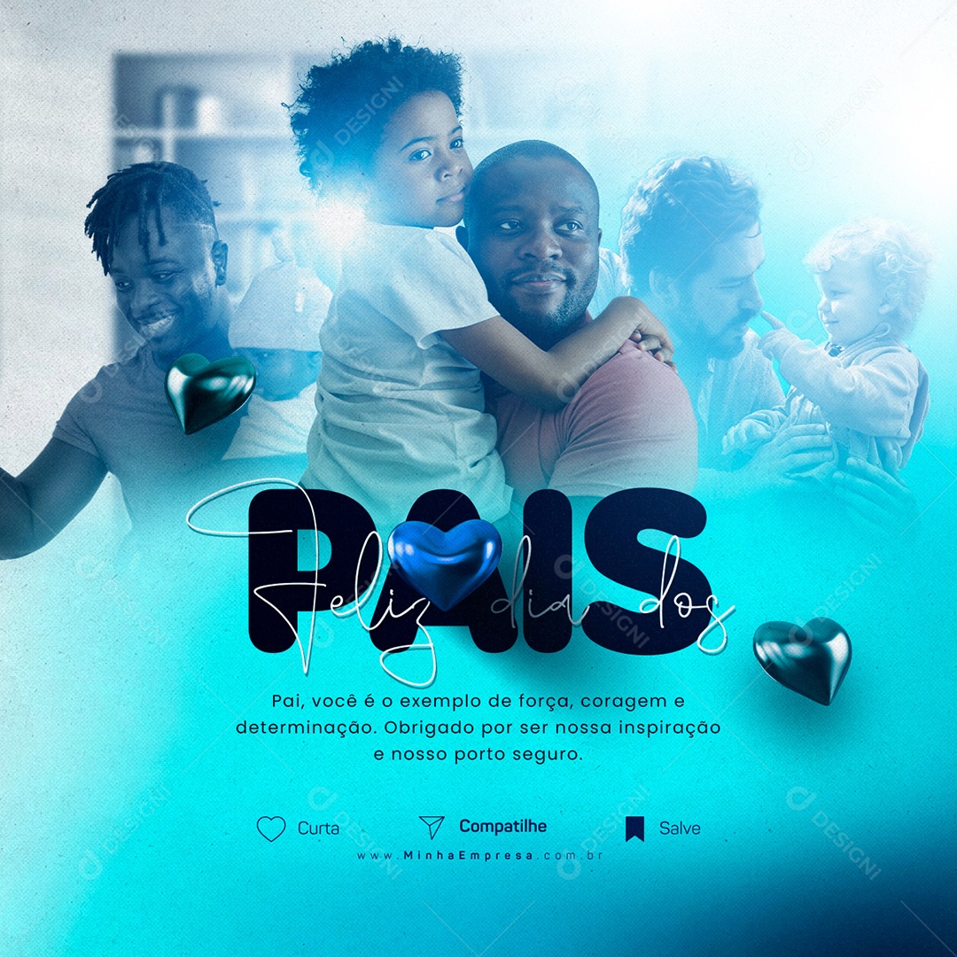 Pai Você é Um Exemplo 13 De Agosto Feliz Dia Dos Pais Social Media PSD Editável