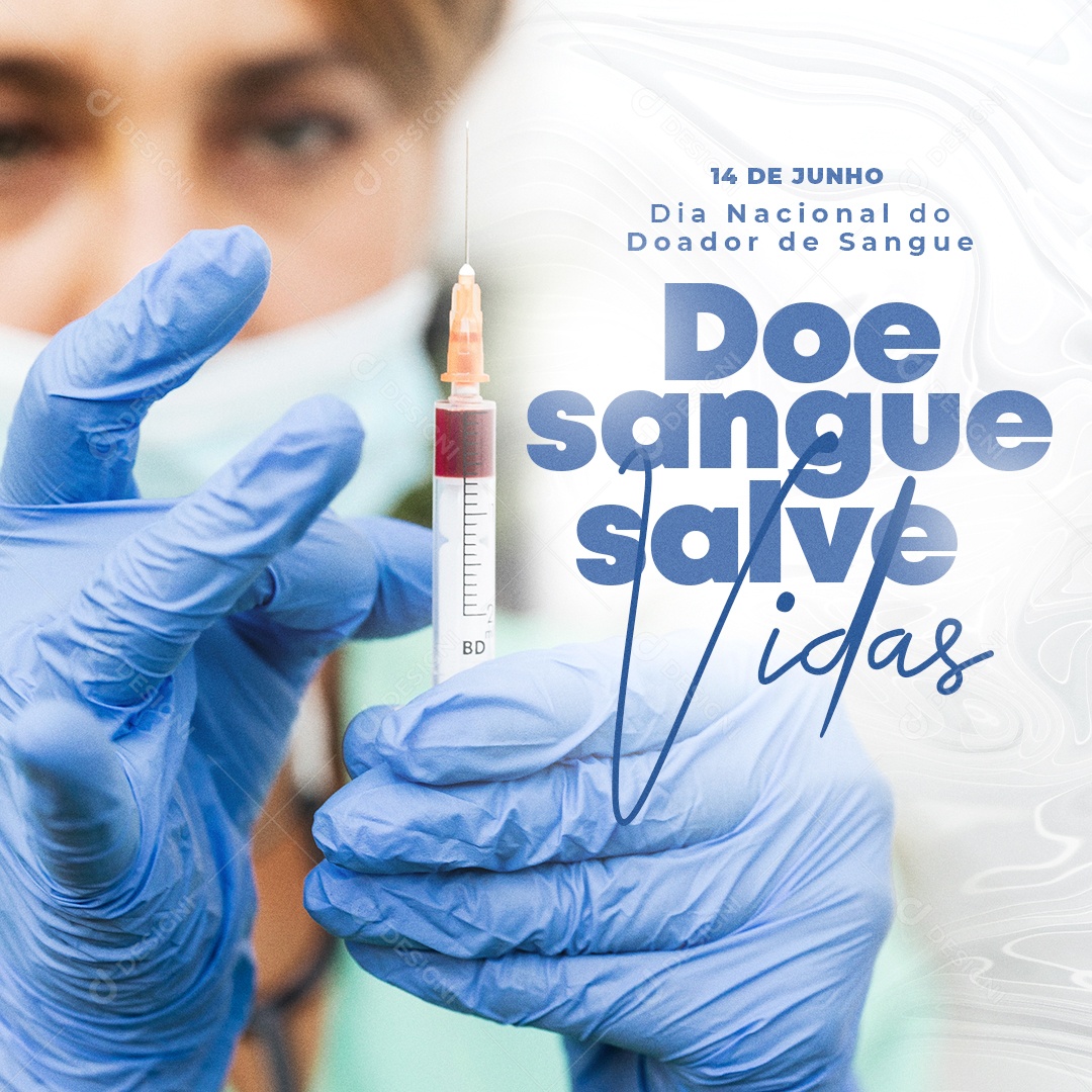 Social Media Dia Nacional Do Doado De Sangue PSD Editável