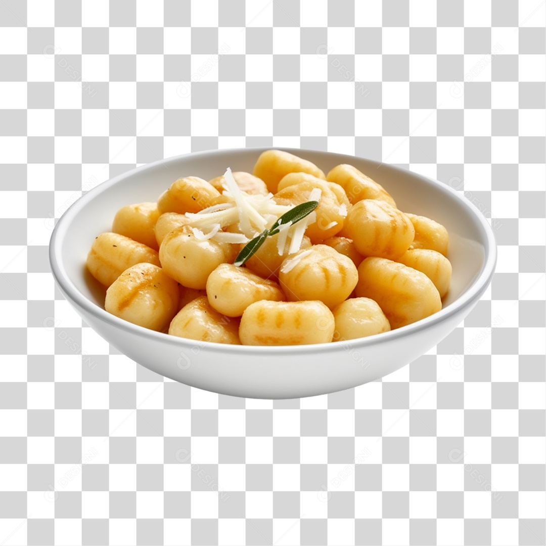 Prato de comida delicioso nhoque massa PNG Transparente