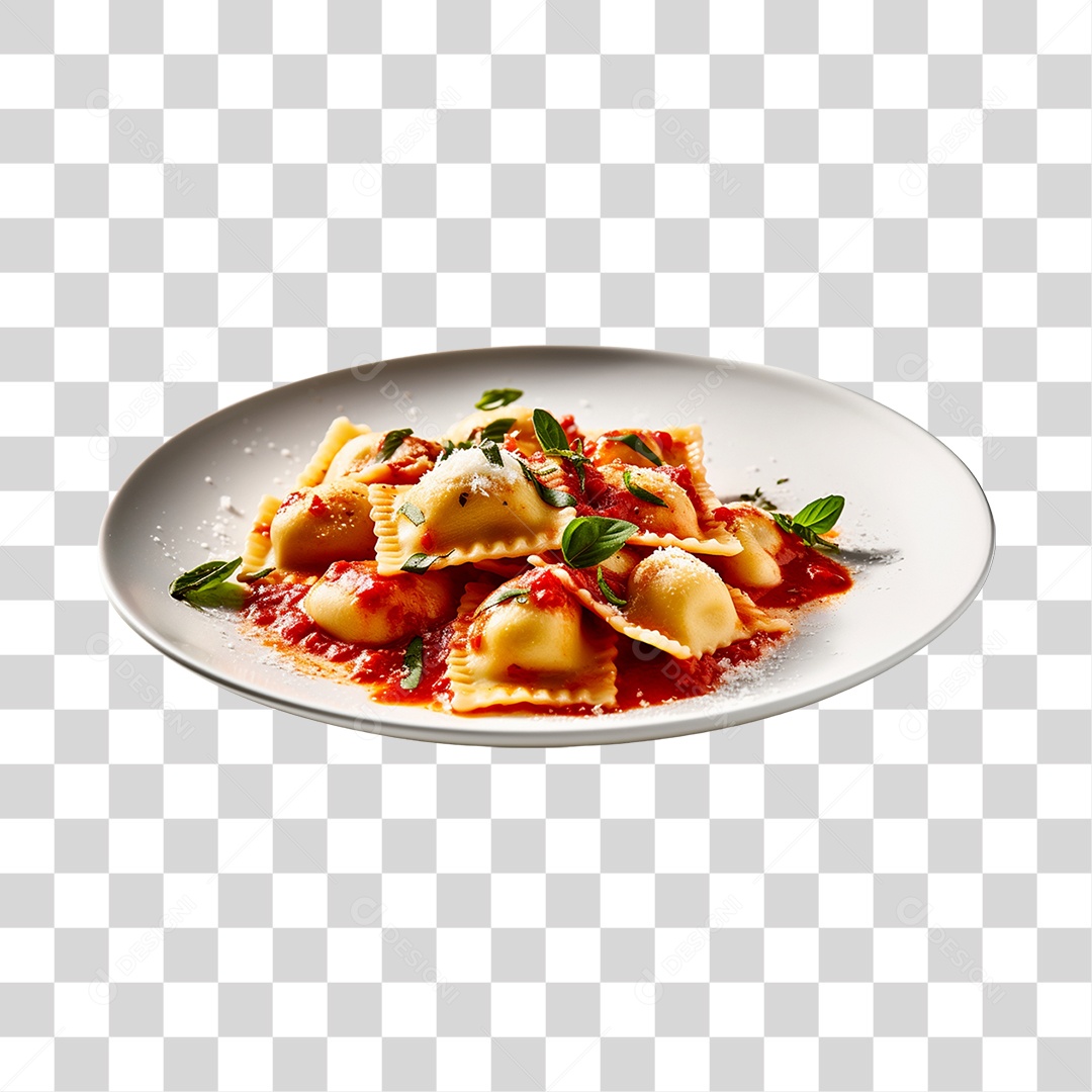 Prato de comida delicioso Ravioli Massa PNG Transparente