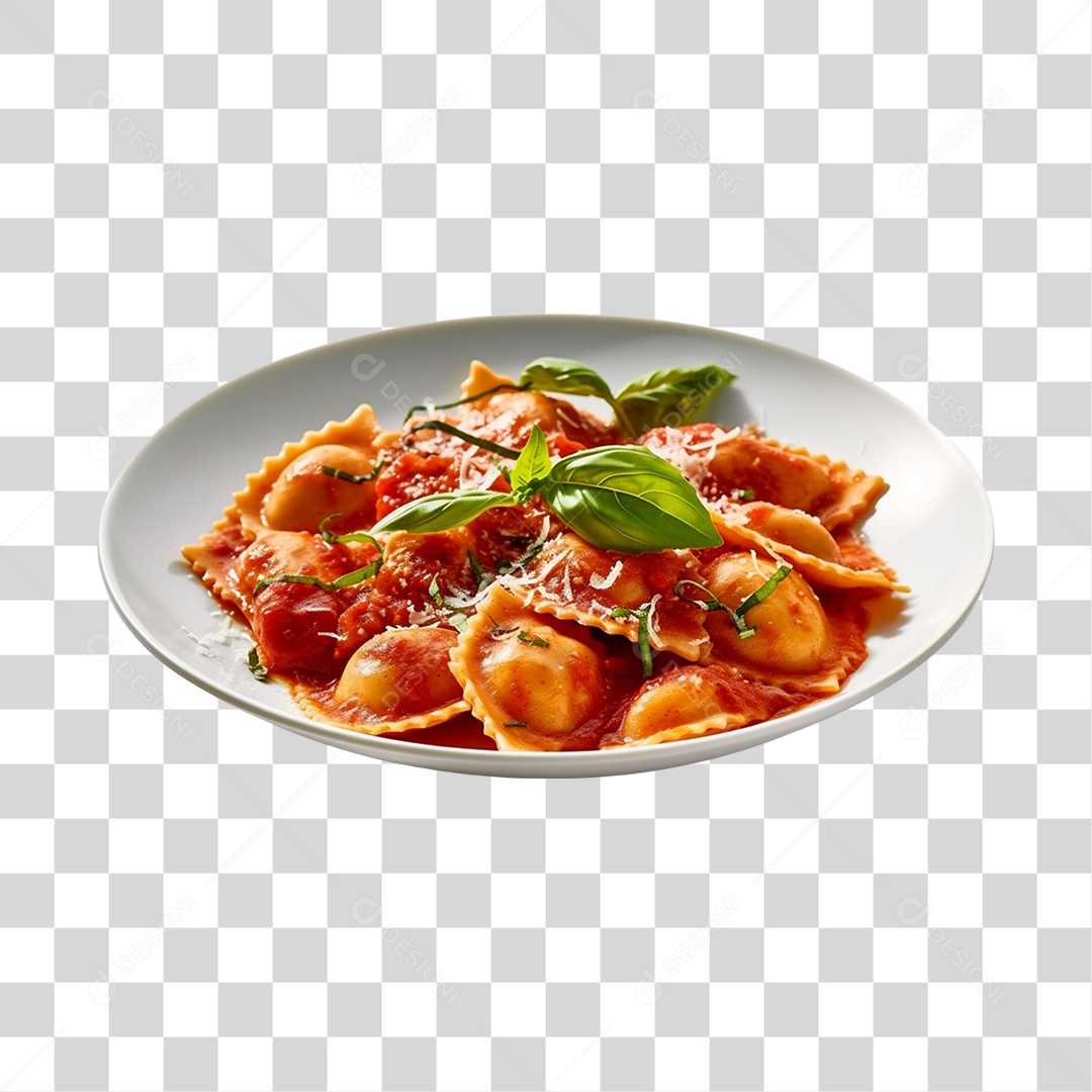 Prato de comida delicioso Ravioli Massa PNG Transparente