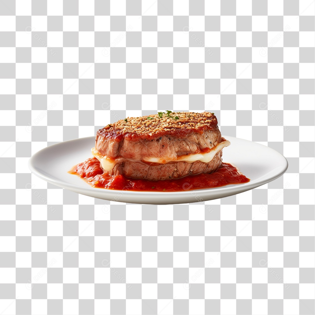 Bolo sobre prato PNG Transparente