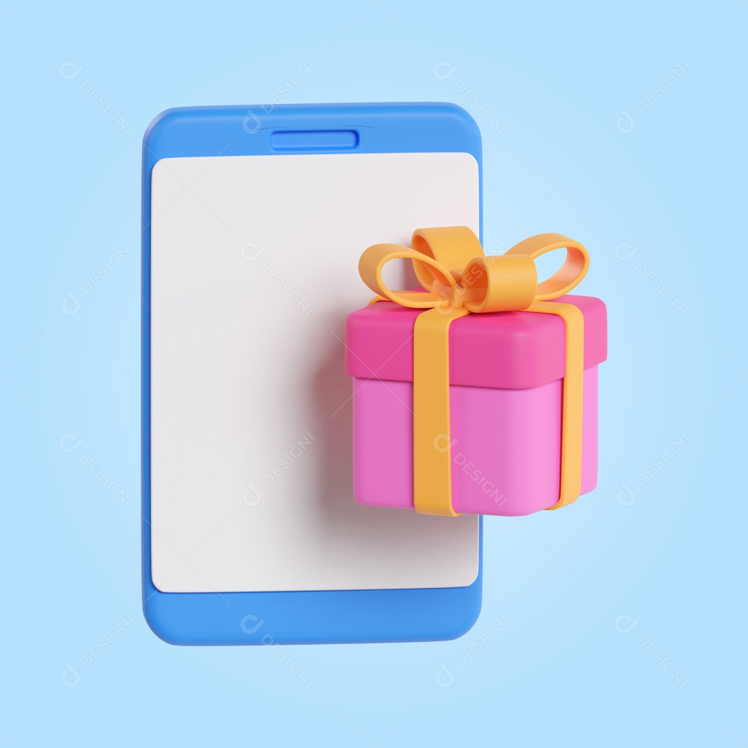 Lembrancinhas Para Festas Infantis Elemento 3D PSD + PNG