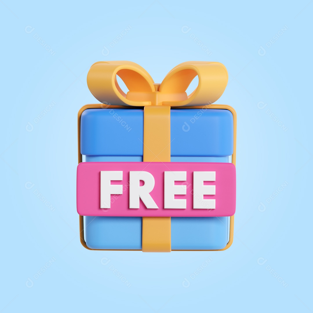 Lembrancinhas Para Festas Infantis Elemento 3D PSD + PNG