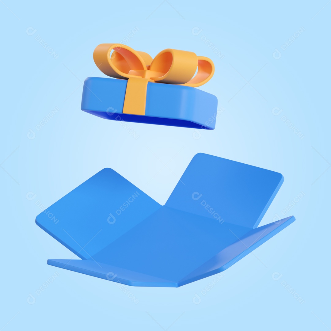 Lembrancinhas Para Festas Infantis Elemento 3D PSD + PNG