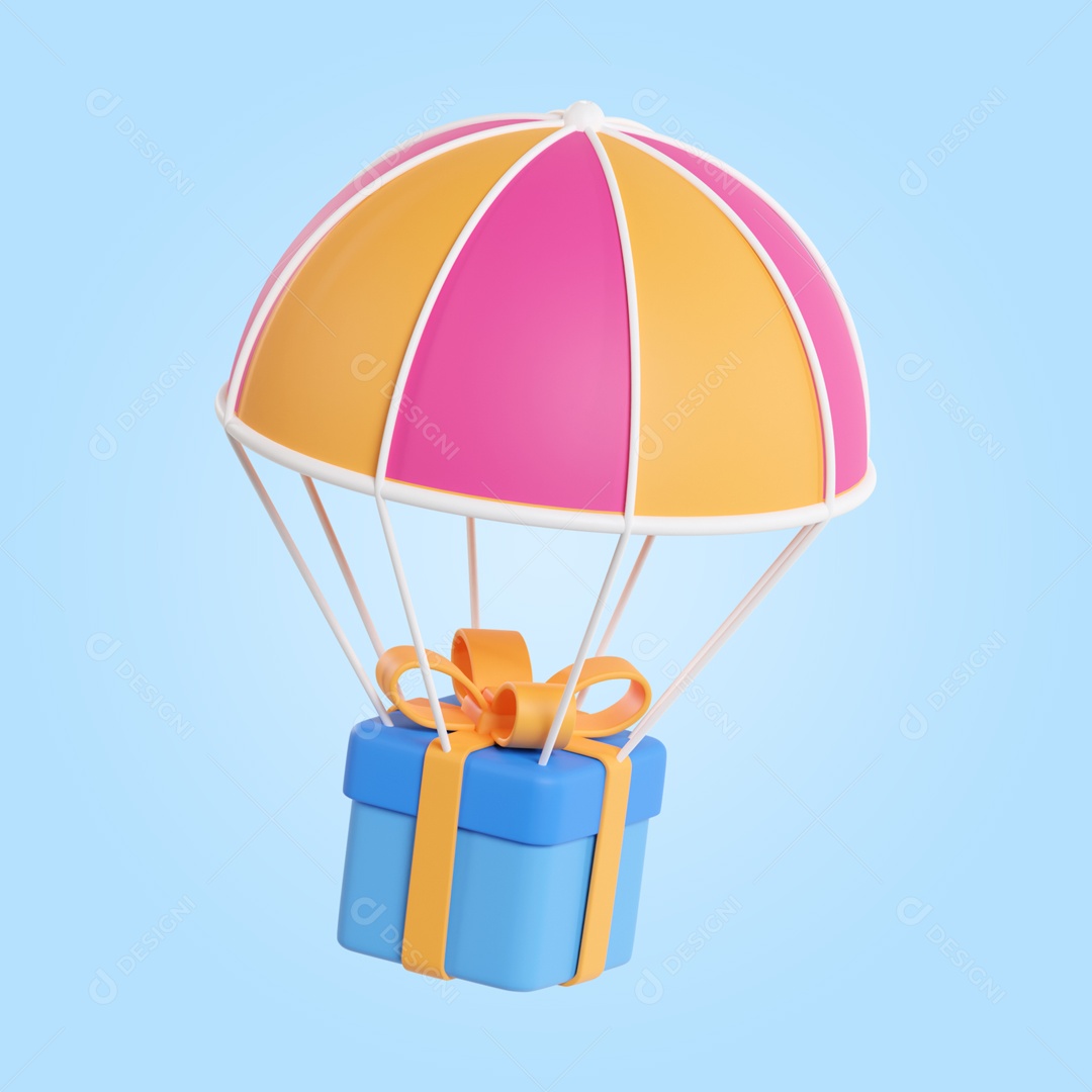 Lembrancinhas Para Festas Infantis Elemento 3D PSD + PNG