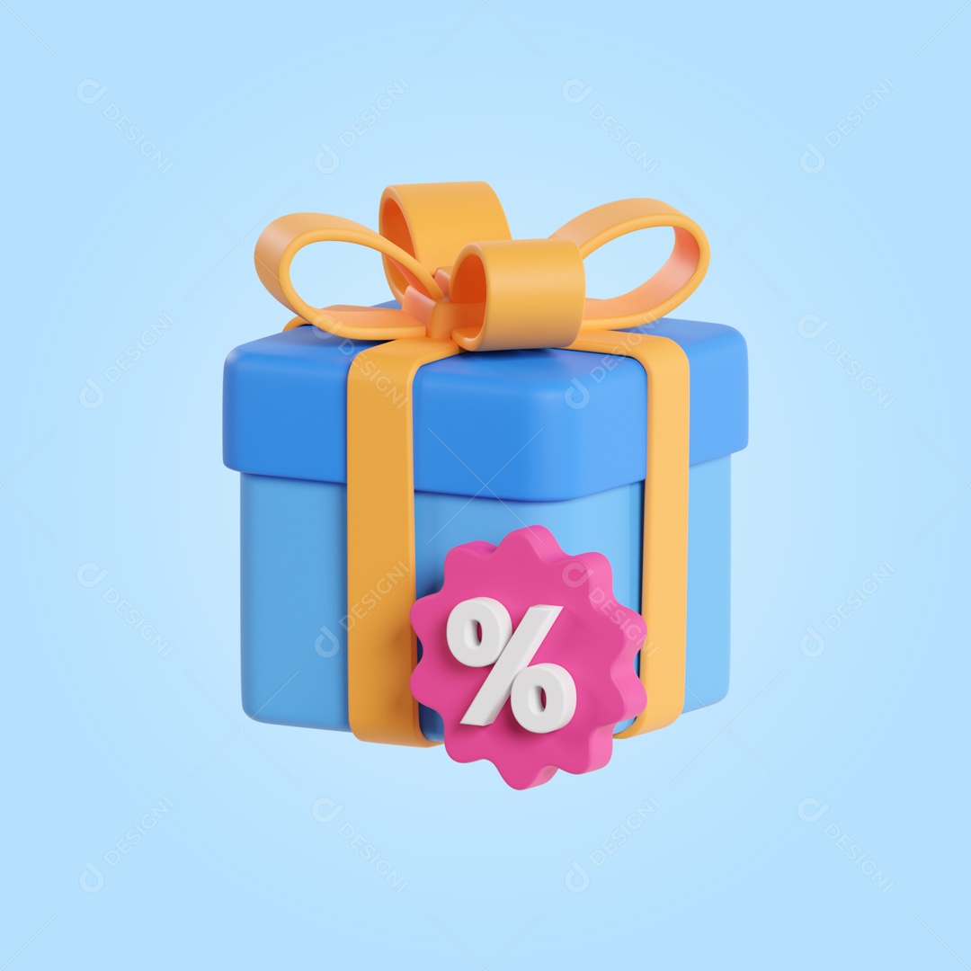 Lembrancinhas Para Festas Infantis Elemento 3D PSD + PNG