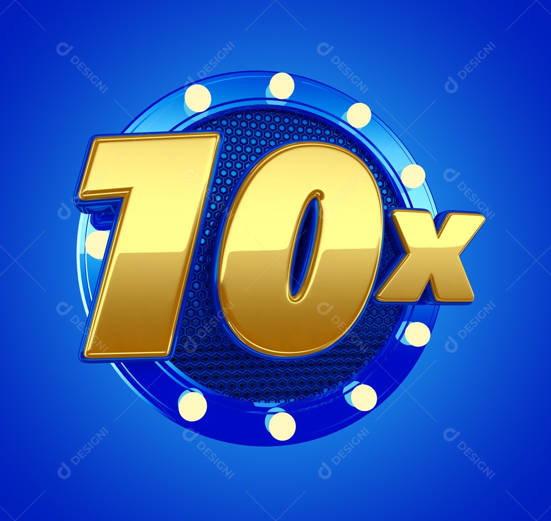 Selo 3D 10x Todo Dia Composição PSD