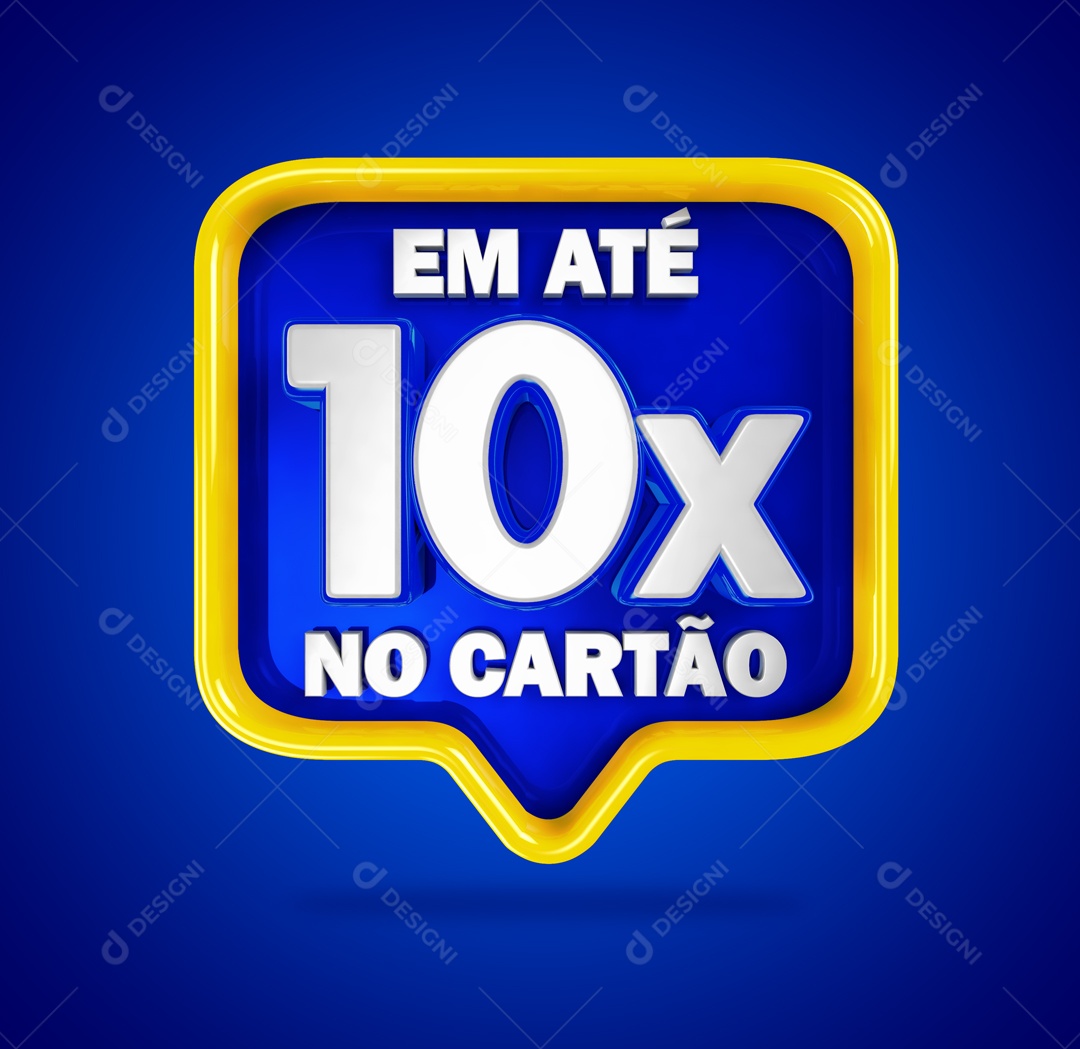 Selo 3D 10x Todo Dia Composição PSD