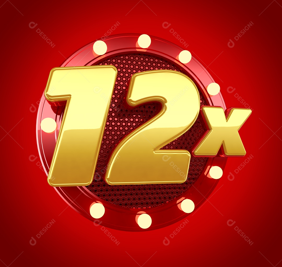 Elemento 3D 12x Todo Dia Composição PSD