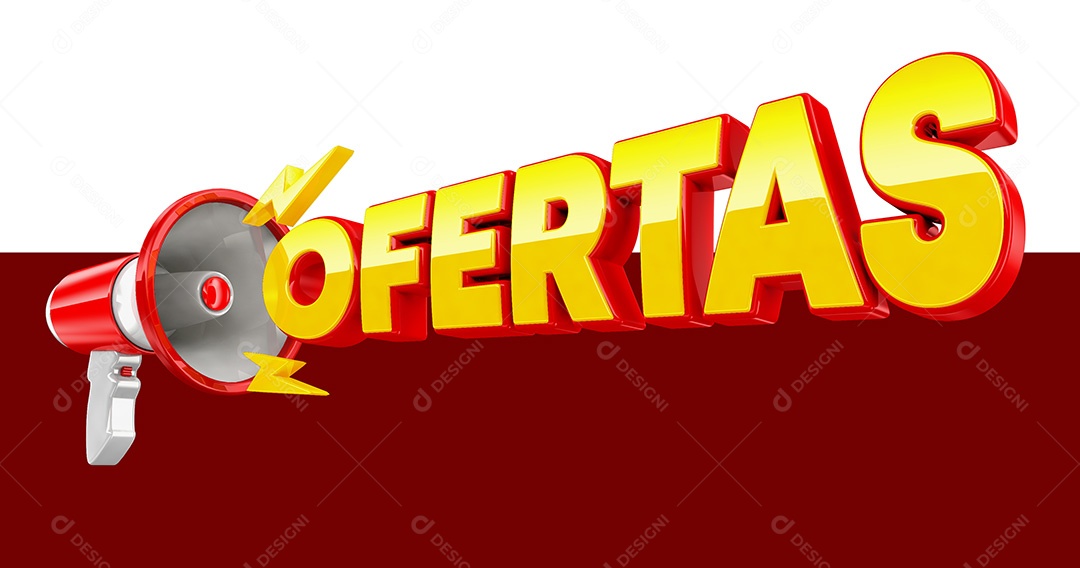 Selo 3D Ofertas Para Composição PSD