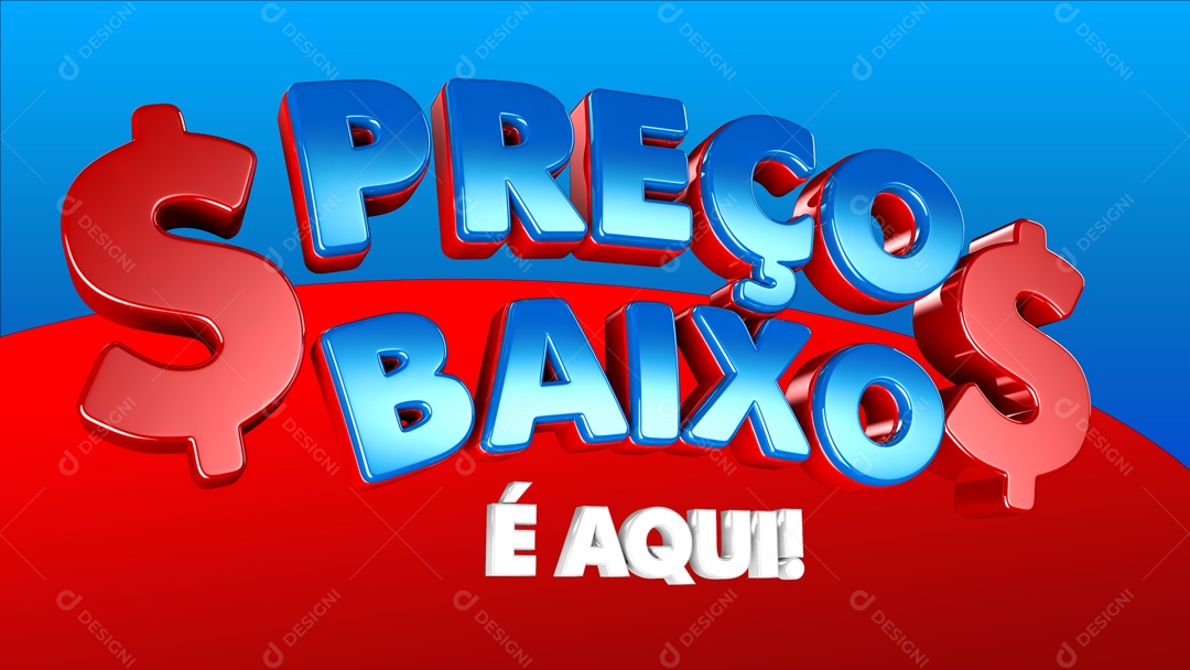 Selo 3D Preços Baixos E Aqui Para Composição PSD