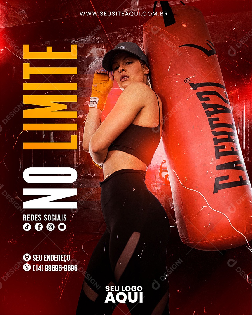 Social Media No Limite Academia PSD Editável