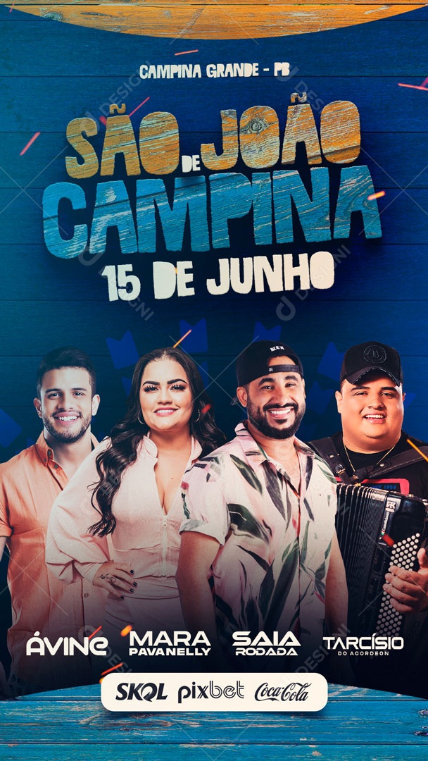 Flyer Story São João De Campina 15 De Junho Social Media PSD Editável