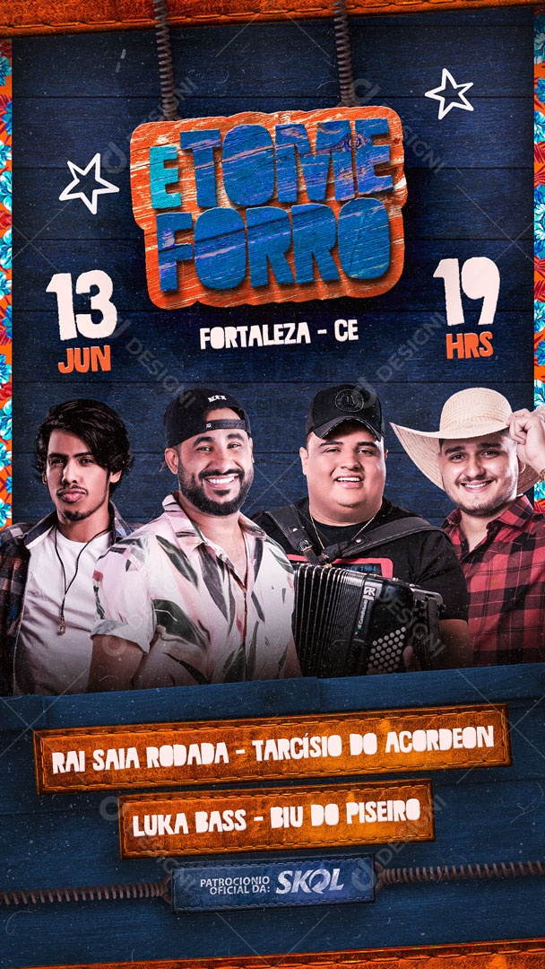 Flyer Story E Tome Forró Social Media PSD Editável