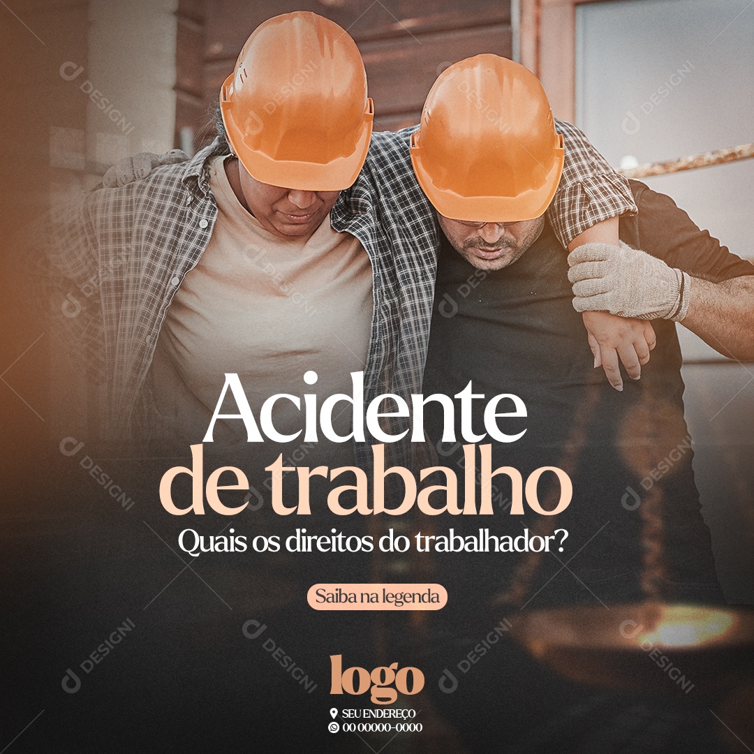 Quais Os Direitos Do Trabalhador Social Media PSD Editável