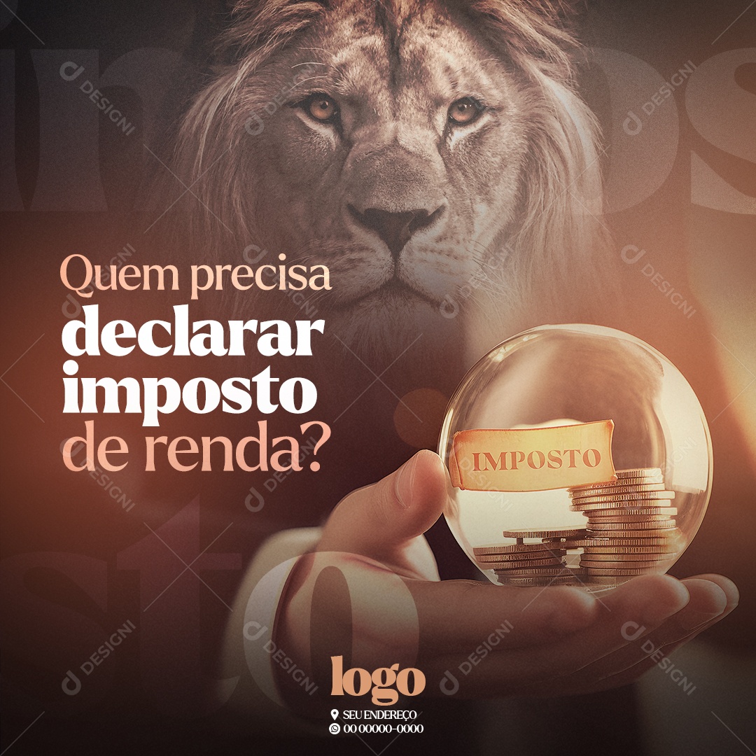 Social Media Declarar Imposto De Renda PSD Editável