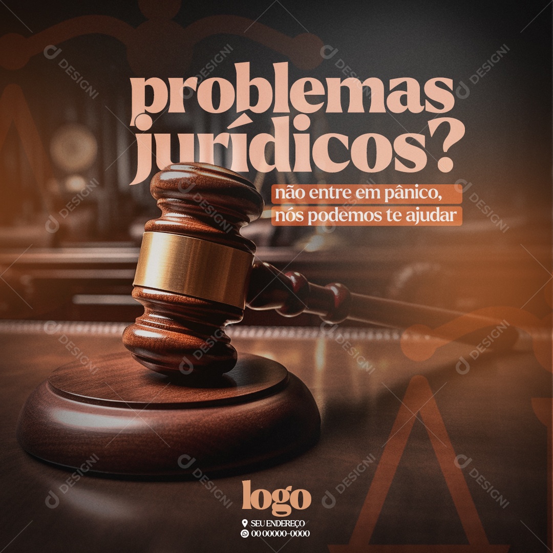 Problemas Jurídicos Social Media PSD Editável