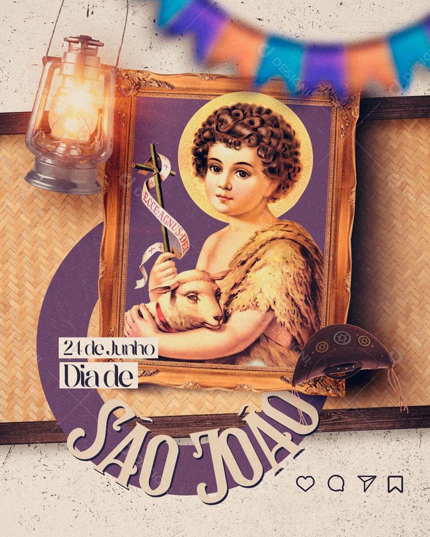 Dia De São João 24 De Junho Social Media PSD Editável