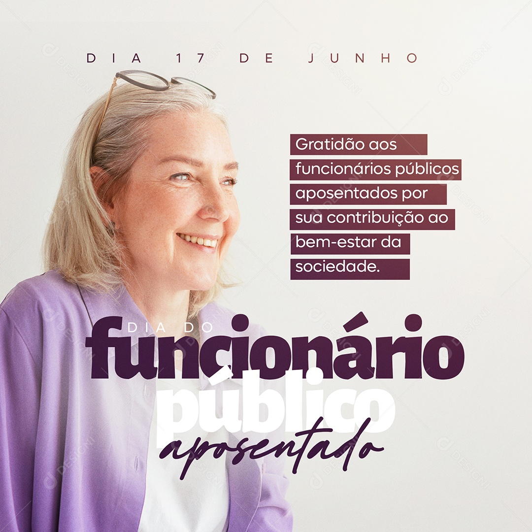 Social Media Dia Do Funcionário Público Aposentado 17 De Junho PSD Editável