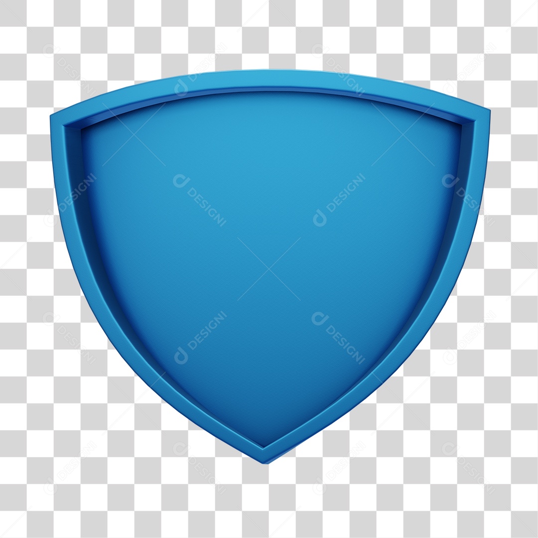 Elemento 3D Brasão Azul Dia Dos Pais Para Composição PNG Transparente