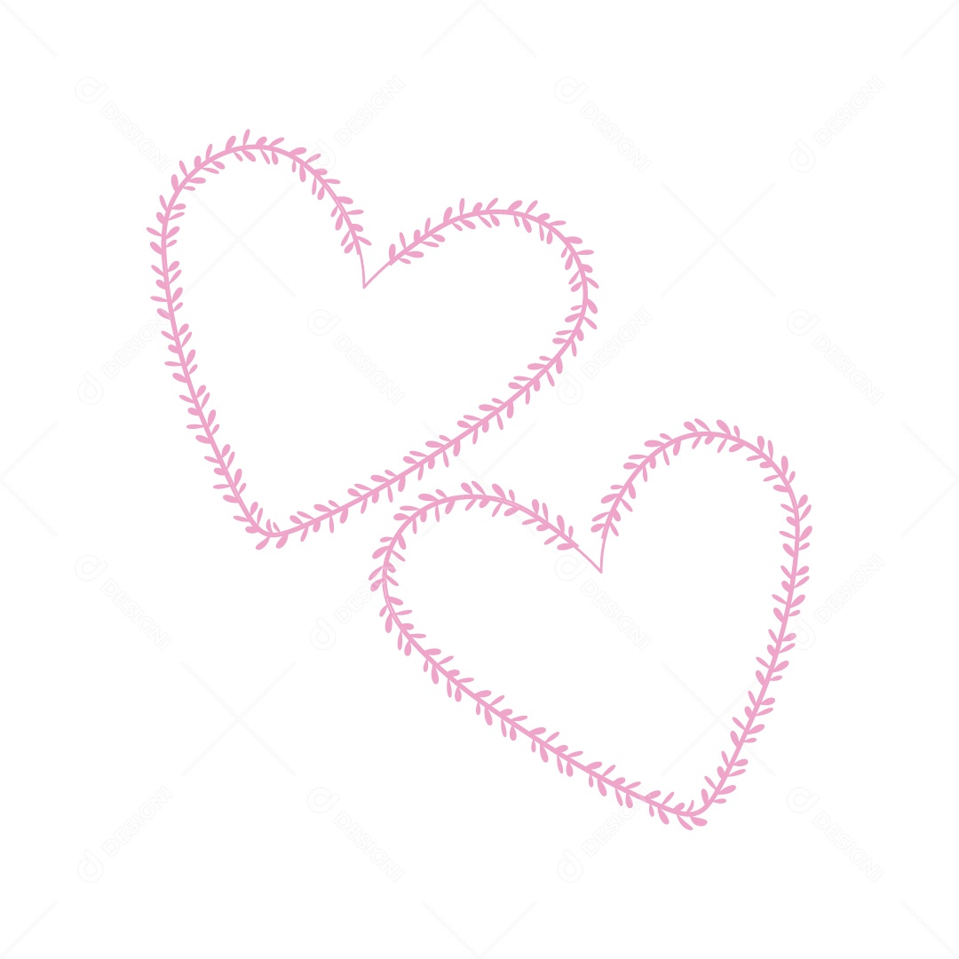 Design De Corações Rosa Do Amor Decoração De Luxo Desenhos Vetor EPS