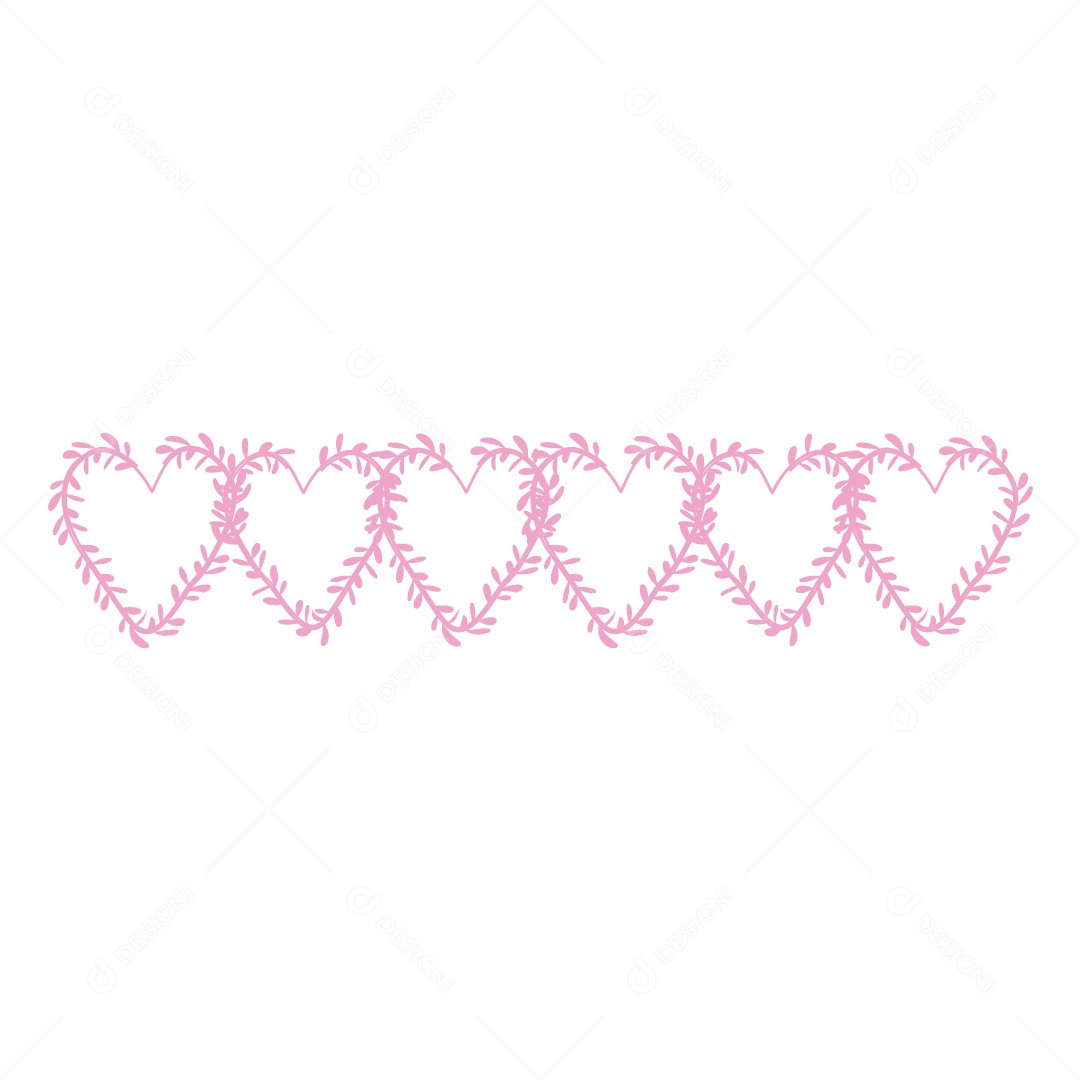 Design De Corações Rosa Do Amor Decoração De Luxo Desenhos Vetor EPS