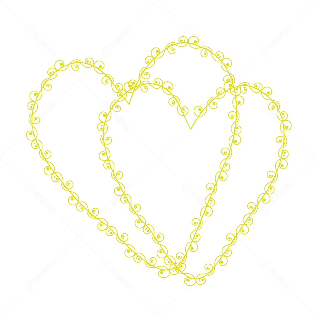 Design De Corações Do Amor Decoração De Luxo Desenhos Vetor EPS