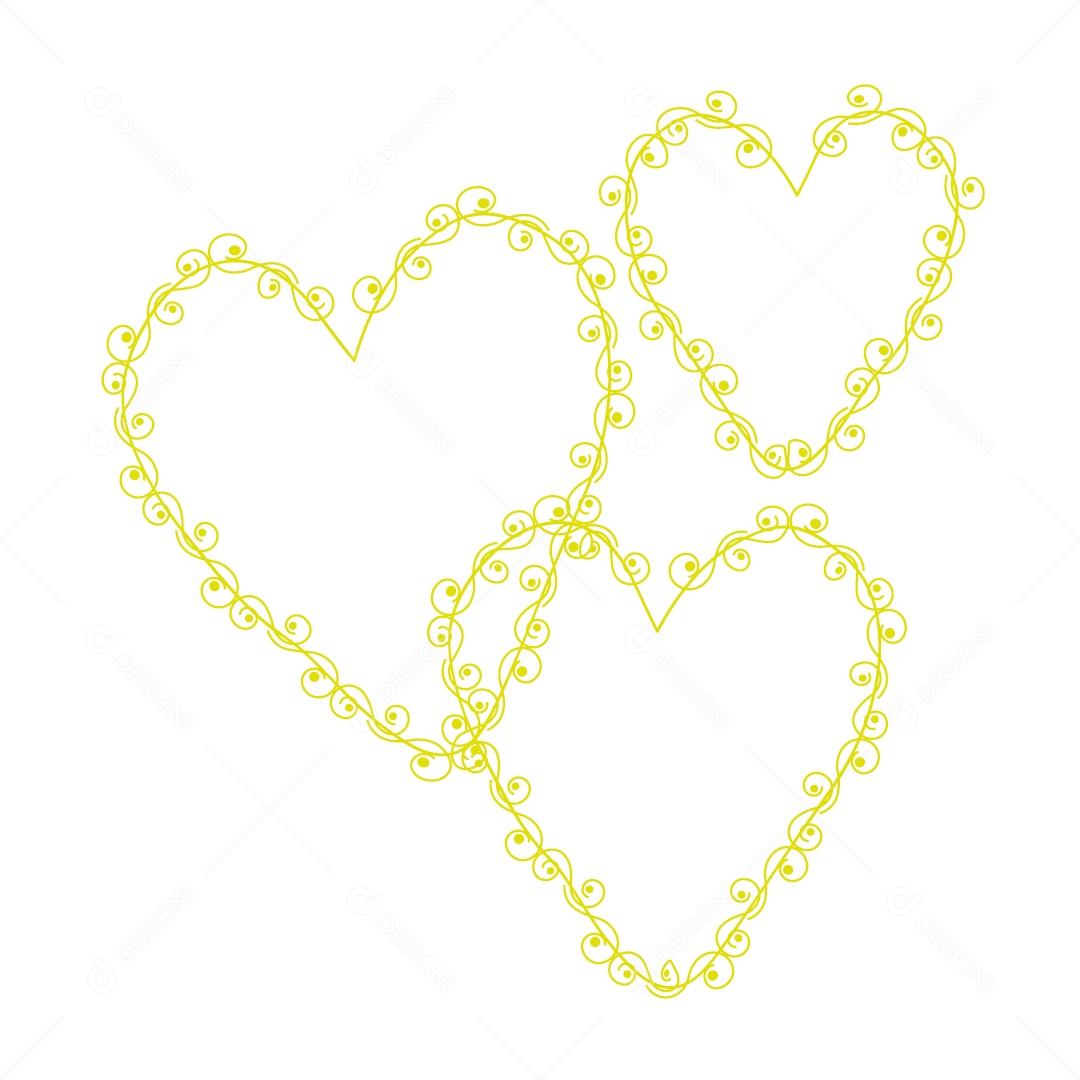 Design De Corações Do Amor Decoração De Luxo Desenhos Vetor EPS