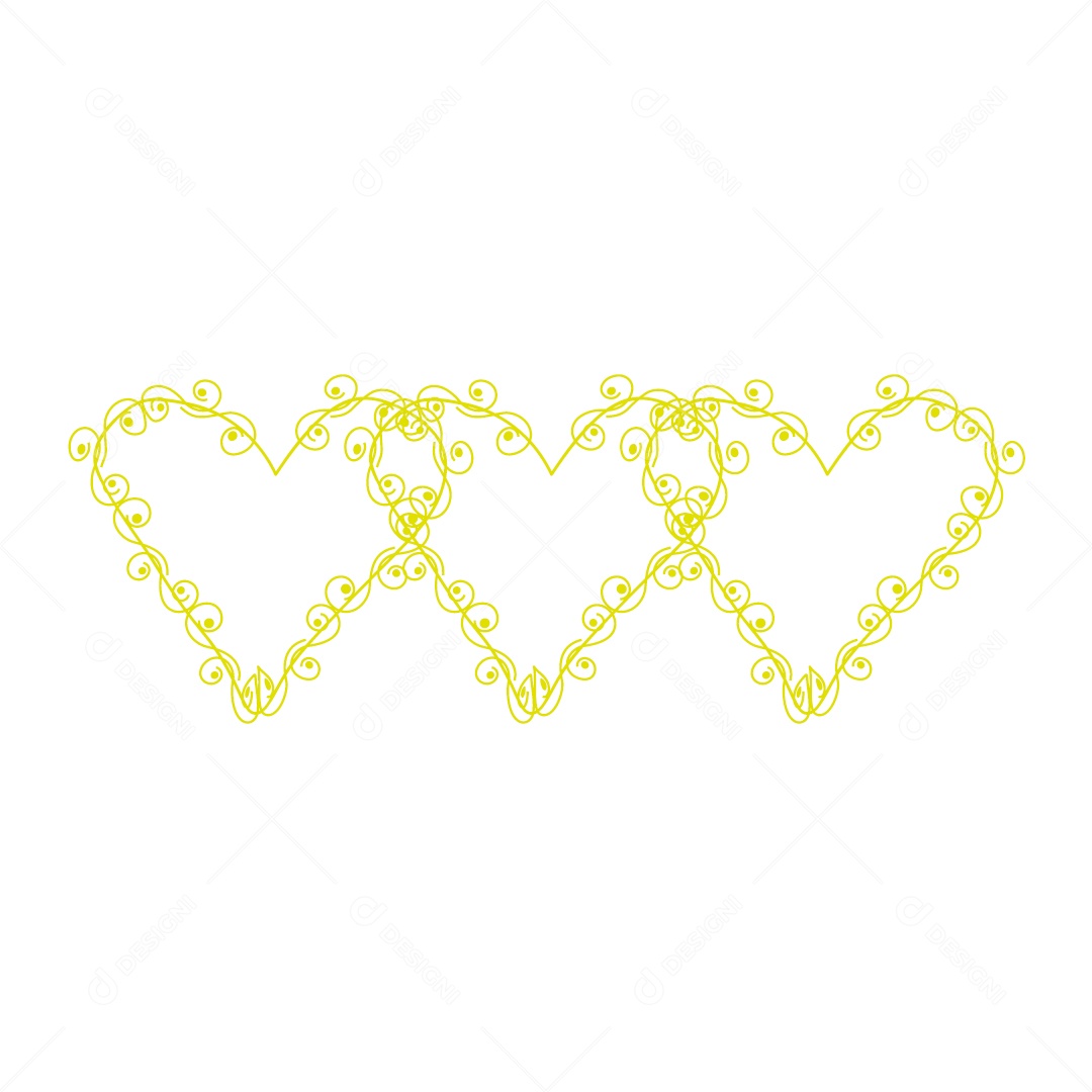 Design De Corações Do Amor Decoração De Luxo Desenhos Vetor EPS