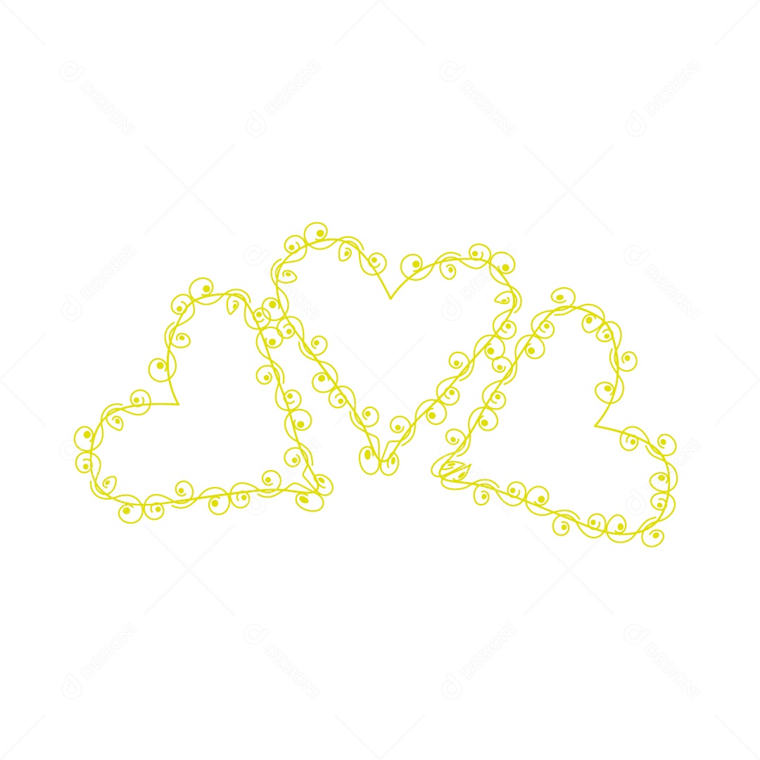 Design De Corações Do Amor Decoração De Luxo Desenhos Vetor EPS