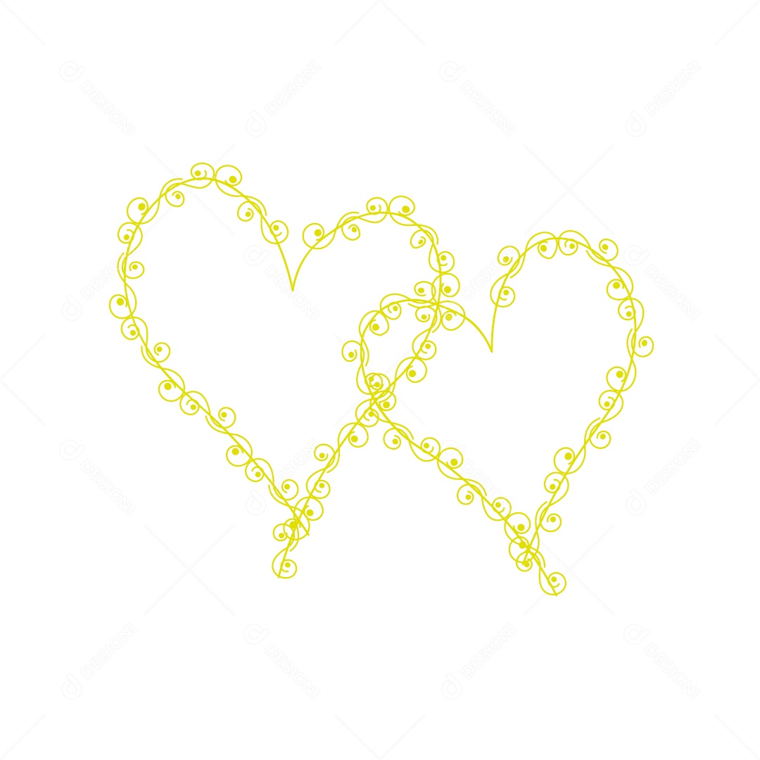 Design De Corações Do Amor Decoração De Luxo Desenhos Vetor EPS