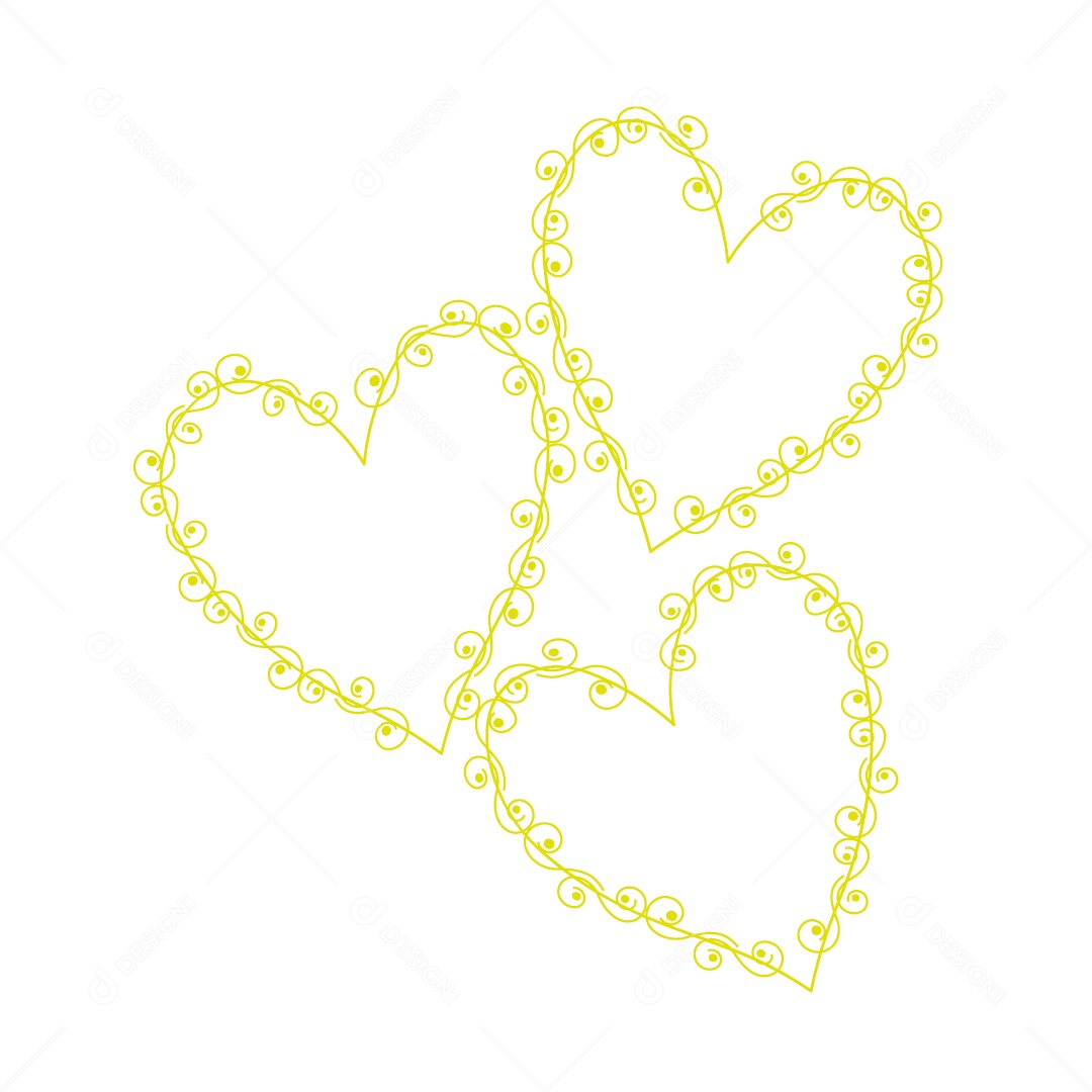 Design De Corações Do Amor Decoração De Luxo Desenhos Vetor EPS