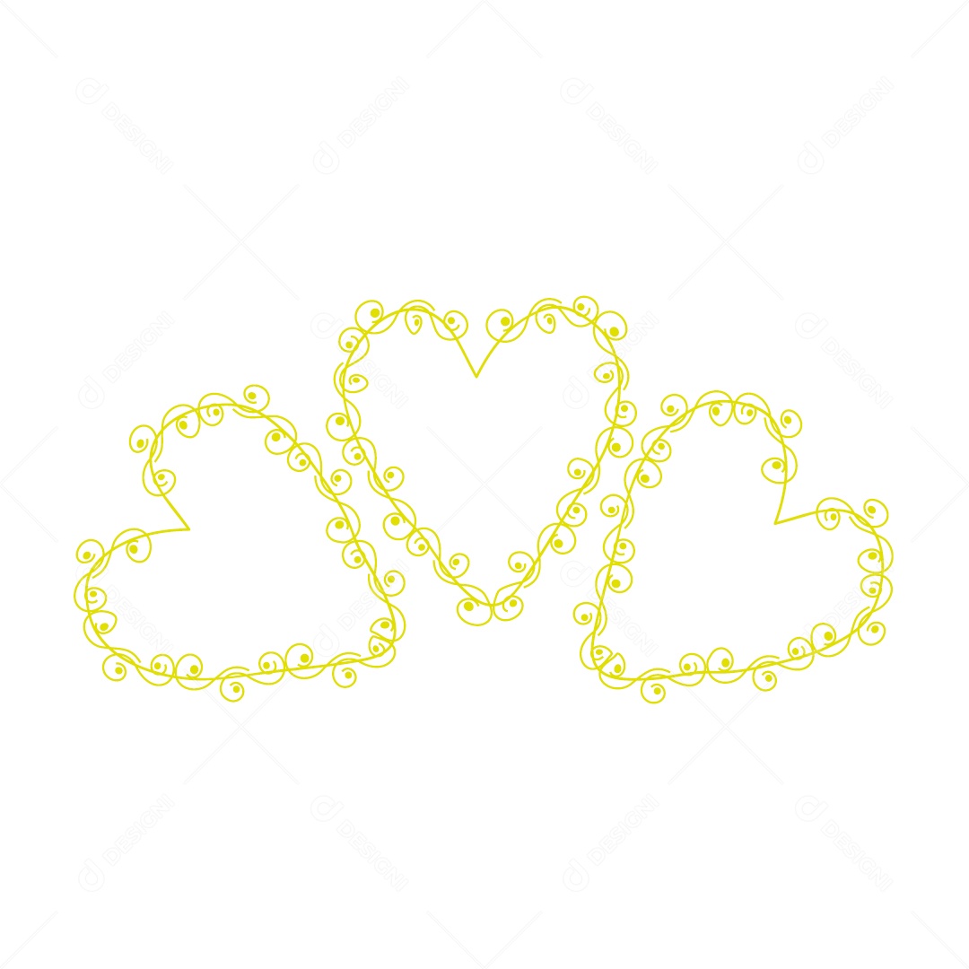 Design De Corações Do Amor Decoração De Luxo Desenho Vetor EPS