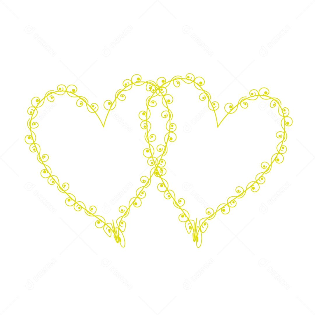 Design De Corações Do Amor Decoração De Luxo Desenho Vetor EPS