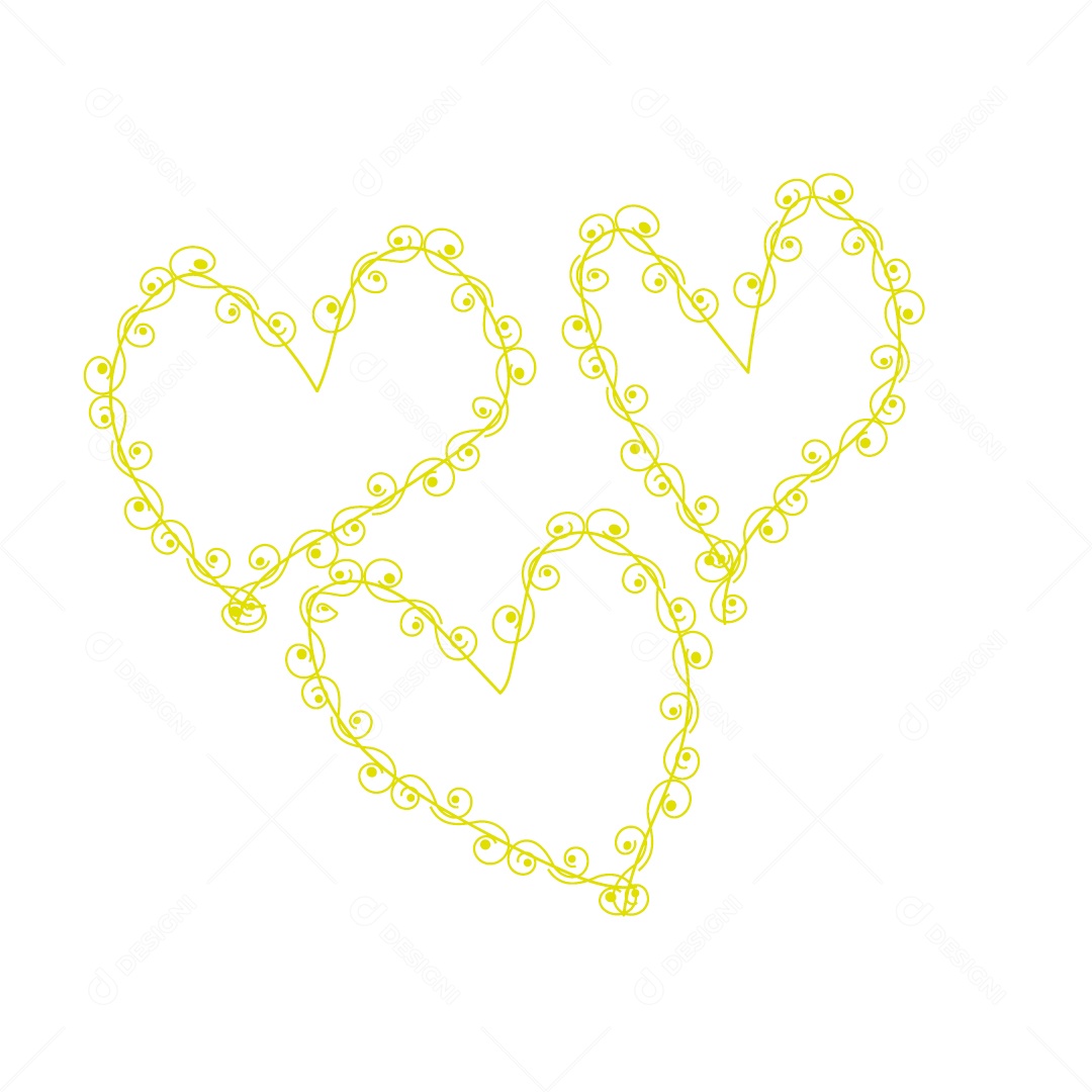 Design De Corações Do Amor Decoração De Luxo Desenho Vetor EPS