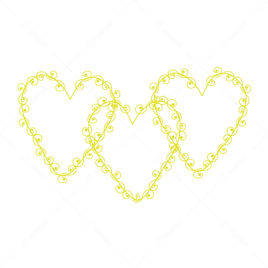 Design De Corações Do Amor Decoração De Luxo Desenho Vetor EPS