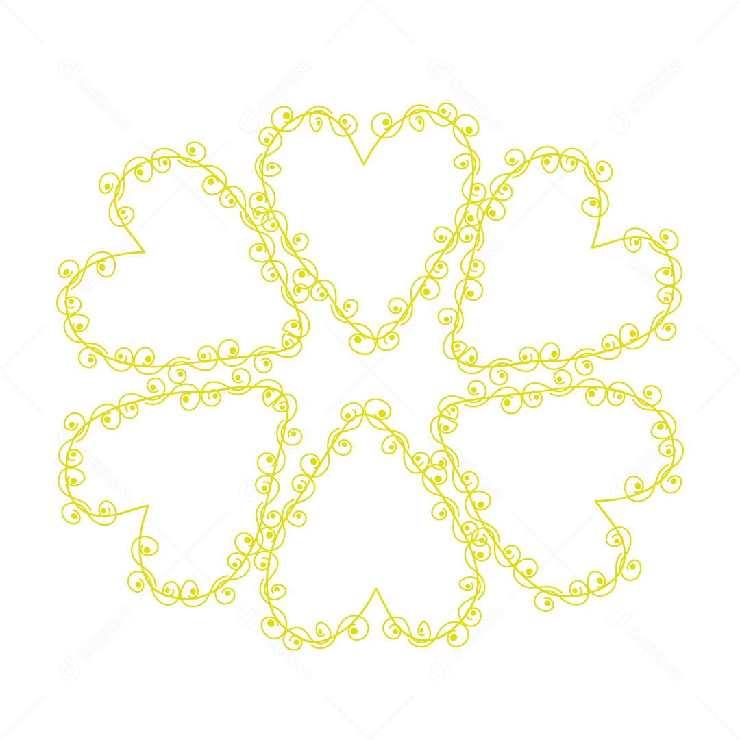 Design De Corações Do Amor Decoração De Luxo Desenho Vetor EPS