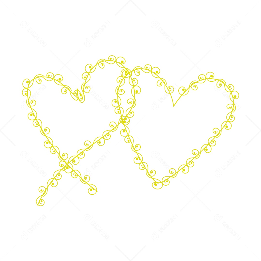 Design De Corações Do Amor Decoração De Luxo Desenho Vetor EPS