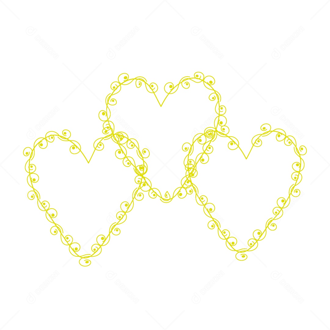 Design De Corações Do Amor Decoração De Luxo Desenho Vetor EPS