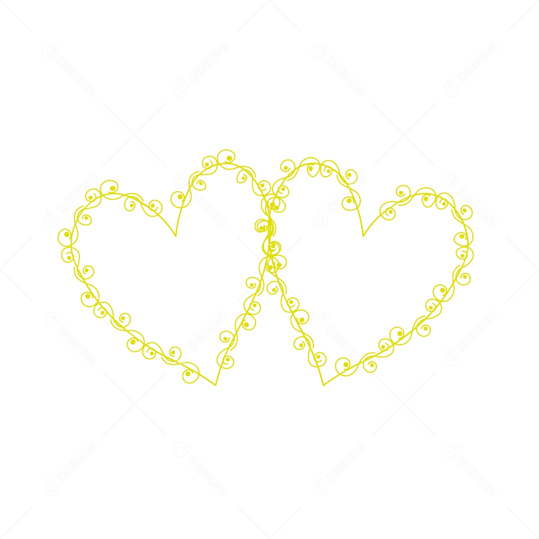 Design De Corações Do Amor Decoração De Luxo Desenho Vetor EPS