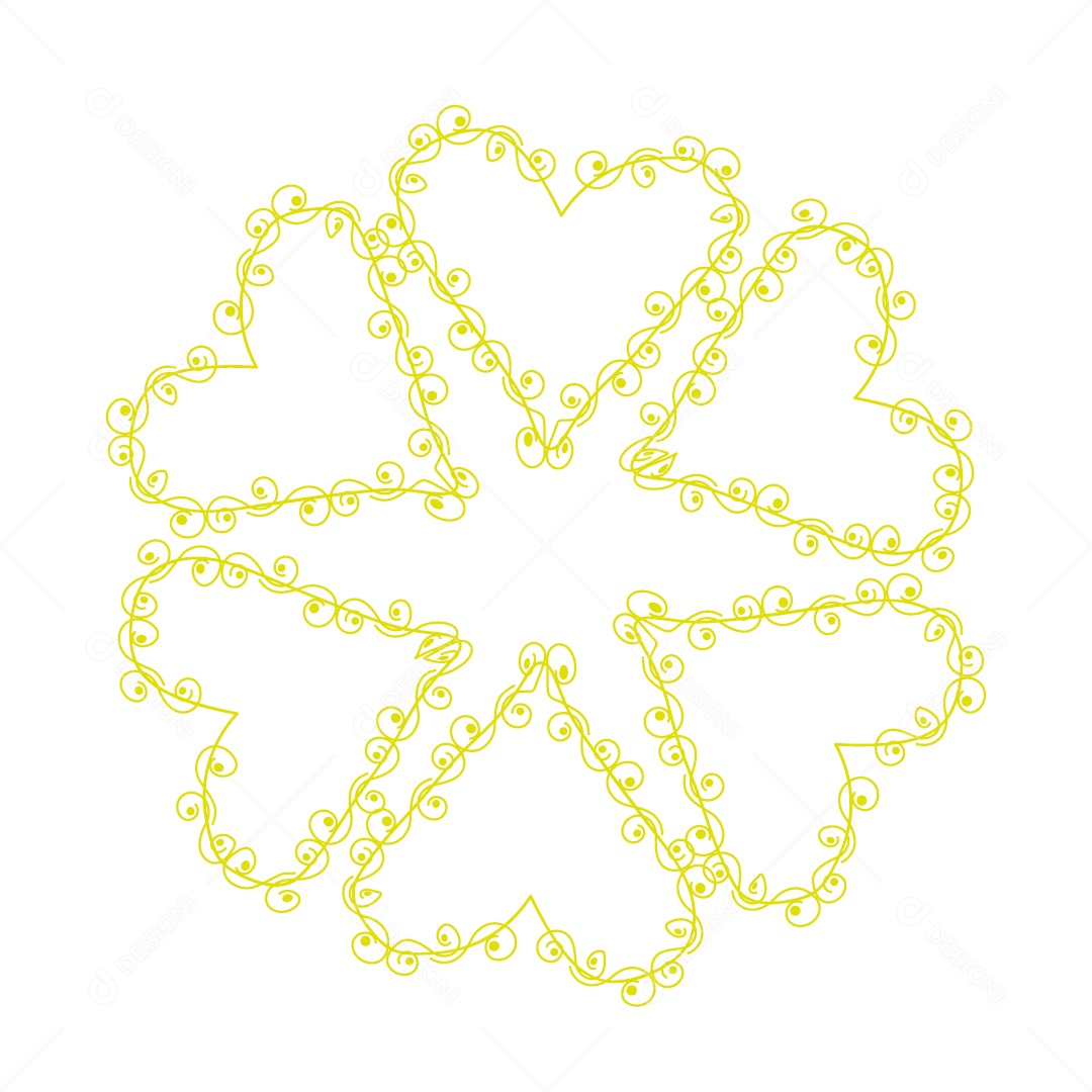 Design De Corações Do Amor Decoração De Luxo Desenho Vetor EPS