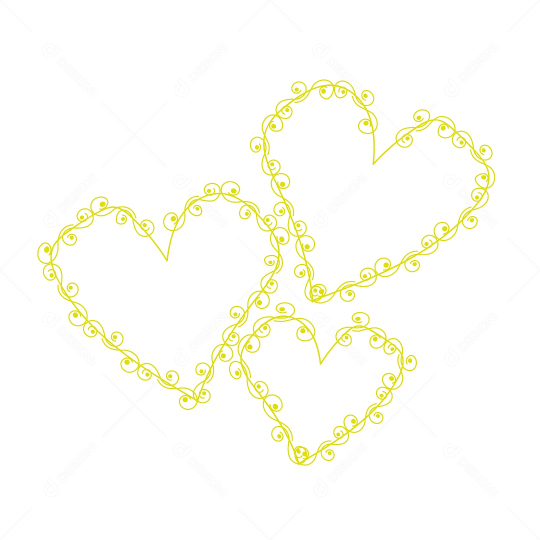 Design De Coração Do Amor Decoração De Luxo Desenho Vetor EPS