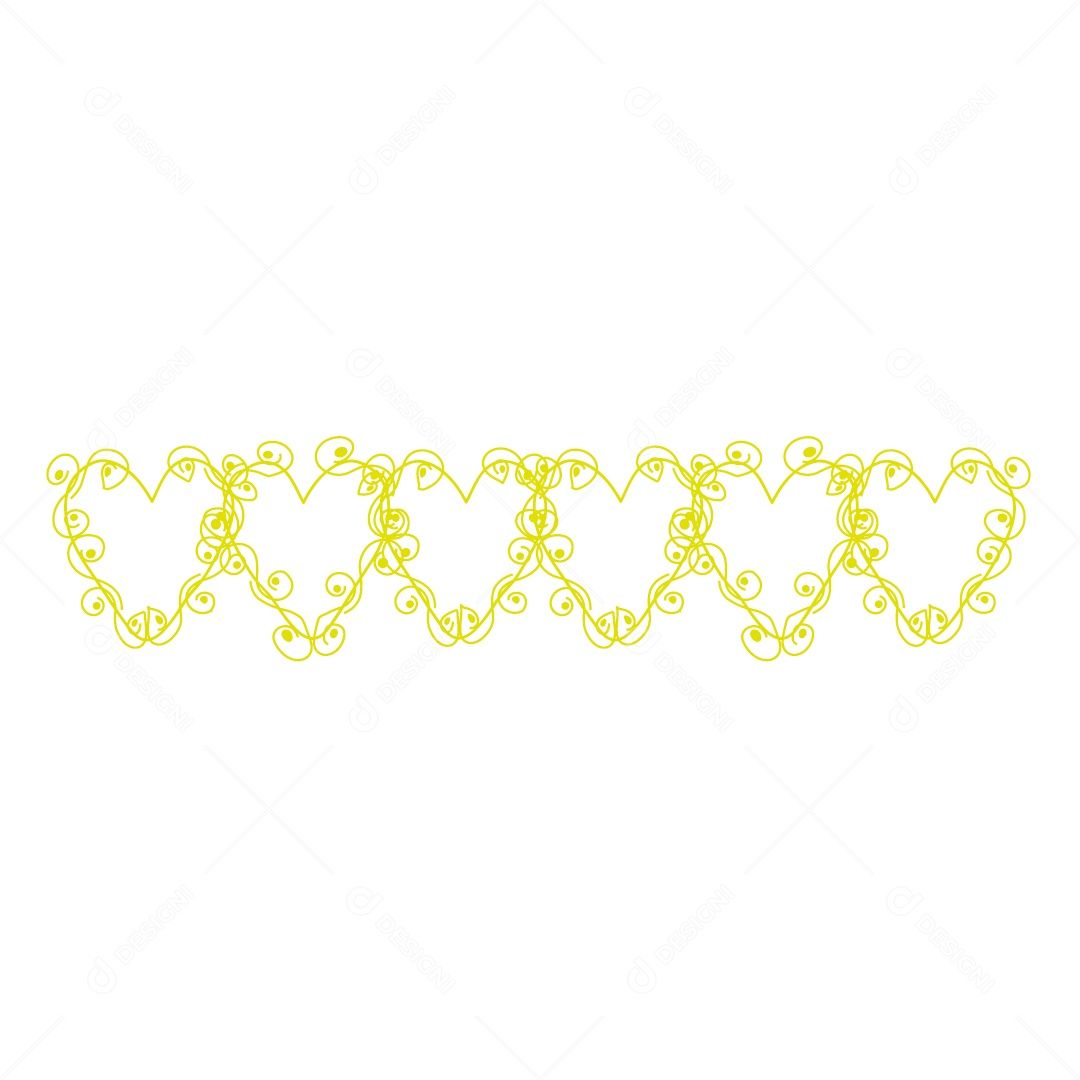 Design De Coração Do Amor Decoração De Luxo Desenho Vetor EPS