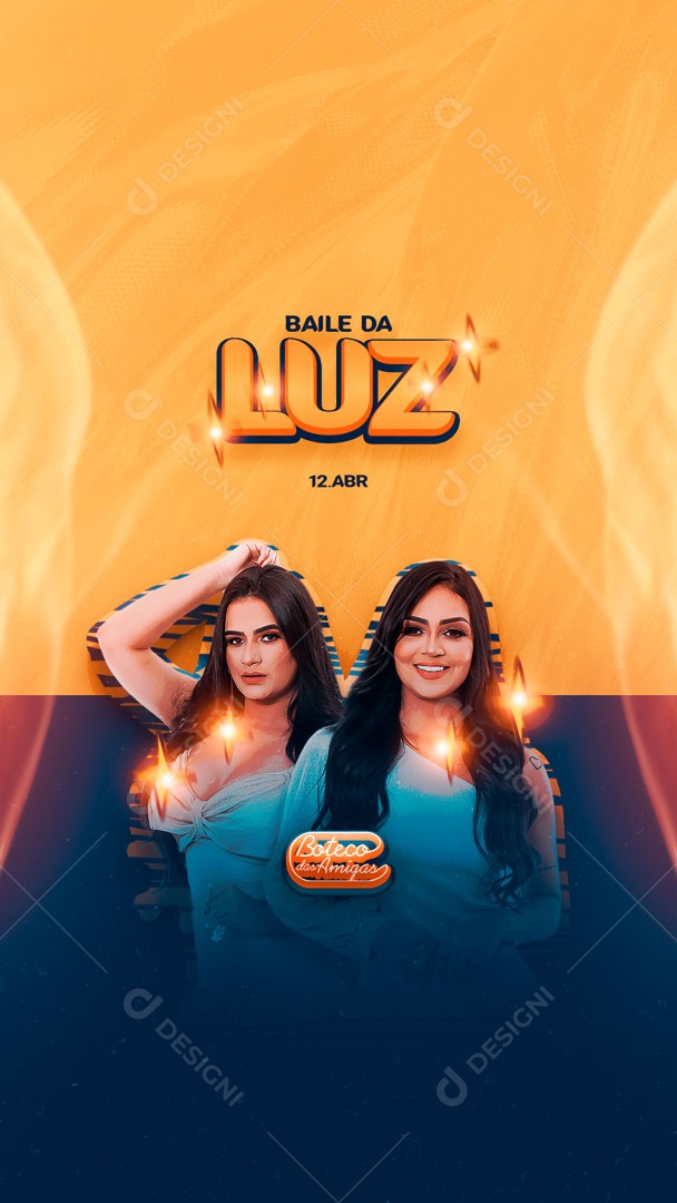 Social Media Flyer Story Baile Da Luz PSD Editável