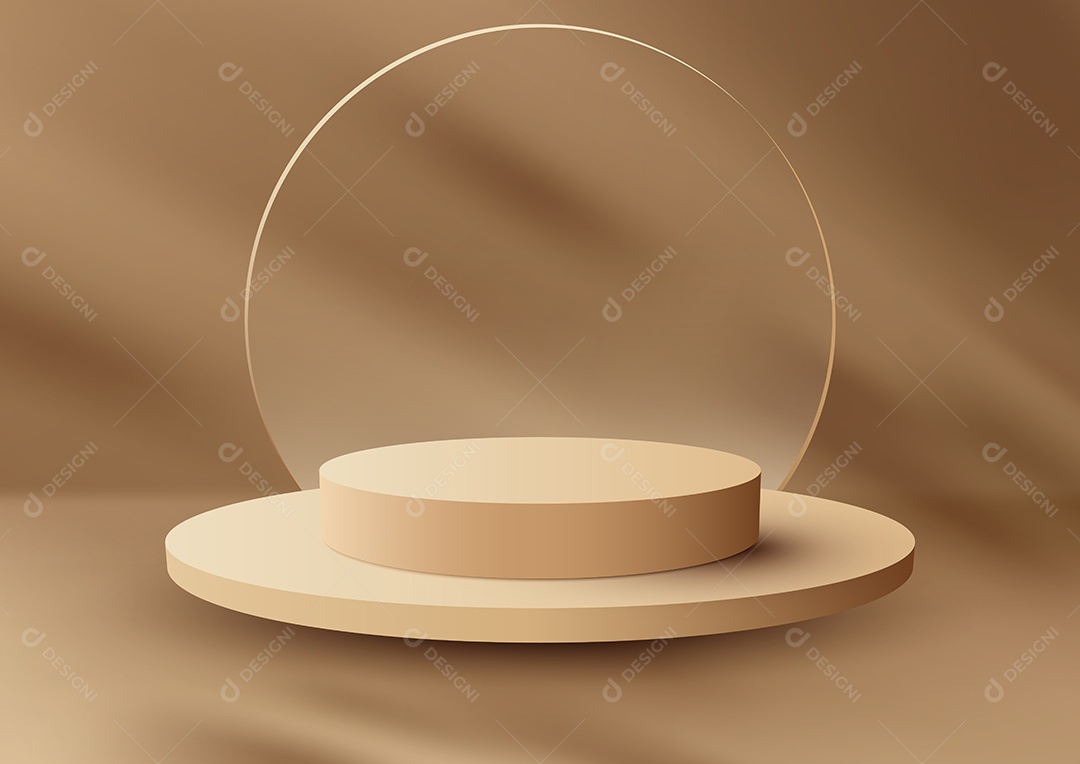 Cenário Marrom Realista 3D Ilustração Vetor EPS