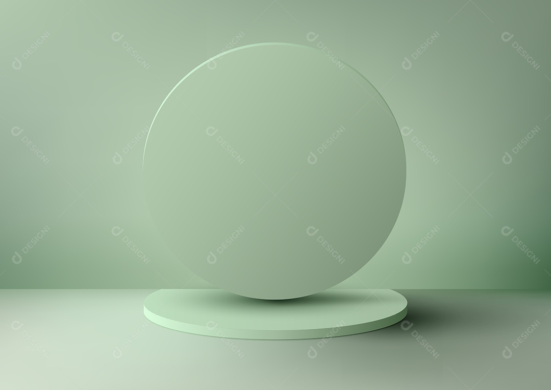 Cenário Verde Realista 3D Ilustração Vetor EPS