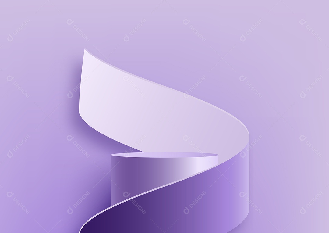 Cenário Roxo Realista 3D Ilustração Vetor EPS