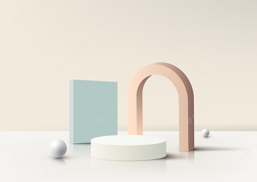 Cenário Realista 3D Ilustração Vetor EPS