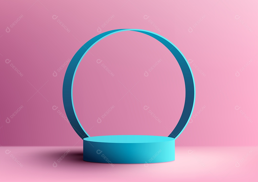 Cenário Rosa Realista 3D Ilustração Vetor EPS